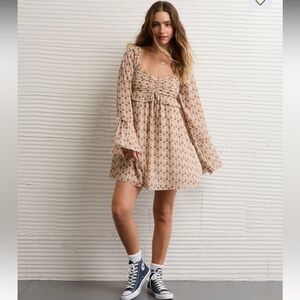 Long sleeve baby doll dress